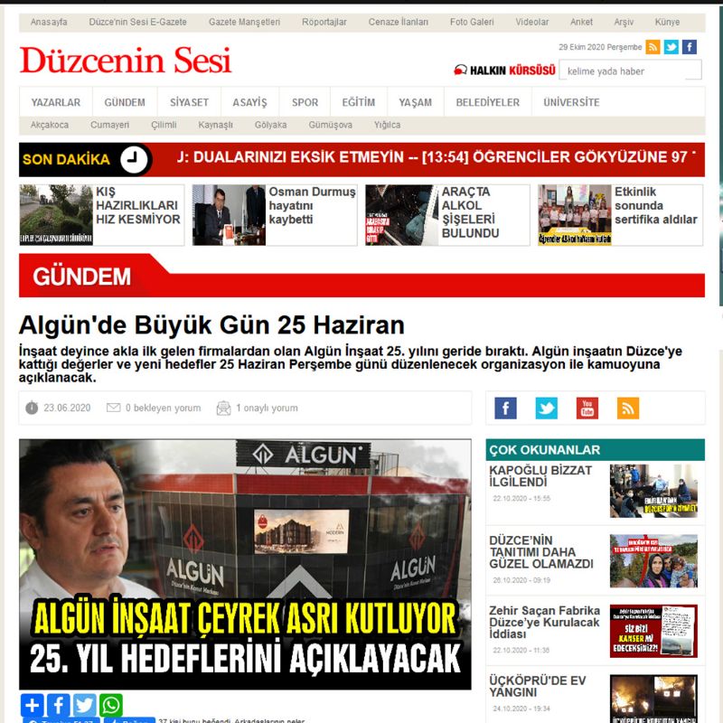  Algün'de Büyük Gün 25 Haziran 
