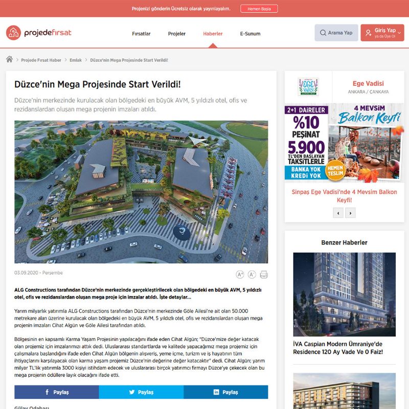  Düzce'nin Mega Projesinde Start Verildi! 