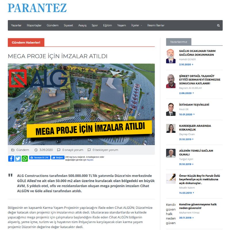  MEGA PROJE İÇİN İMZALAR ATILDI 