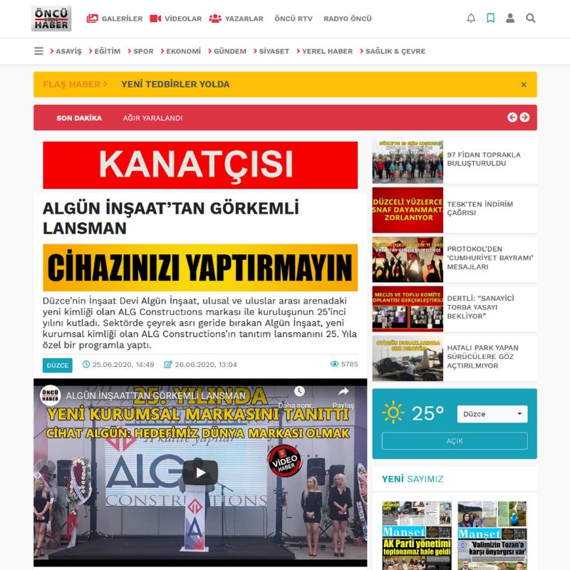  ALGÜN İNŞAAT’TAN GÖRKEMLİ LANSMAN 