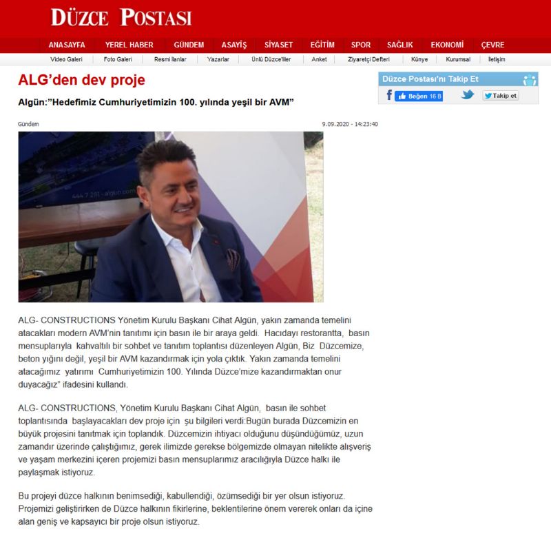 ALG’den dev proje 