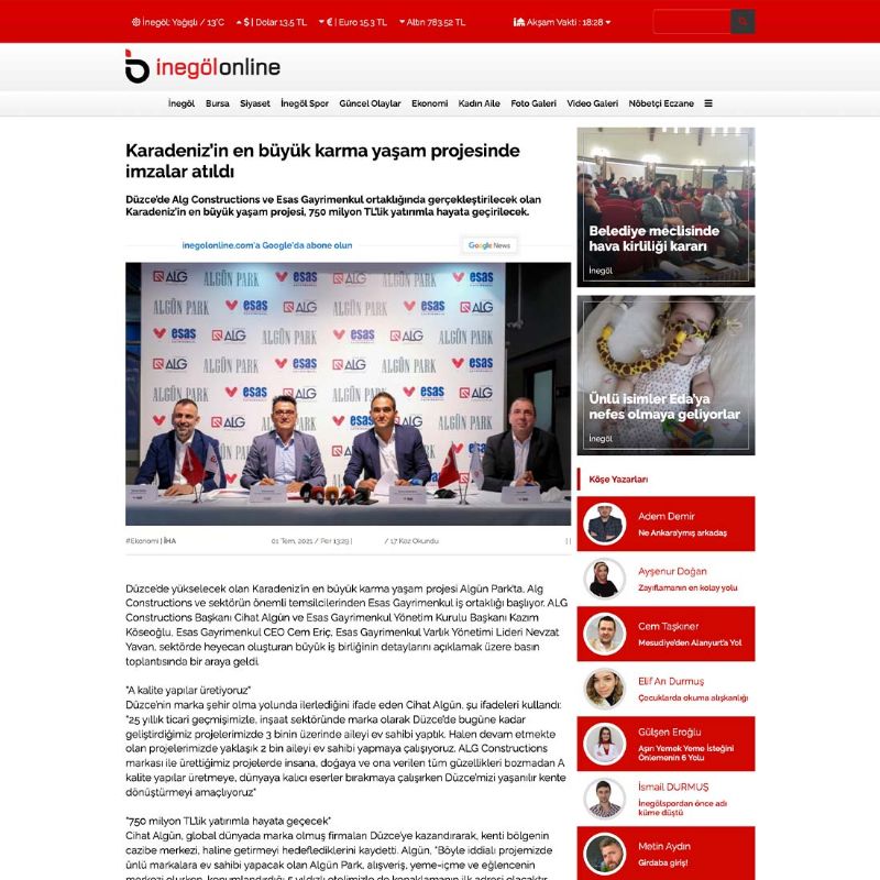  Karadeniz’in en büyük karma yaşam projesinde imzalar atıldı 