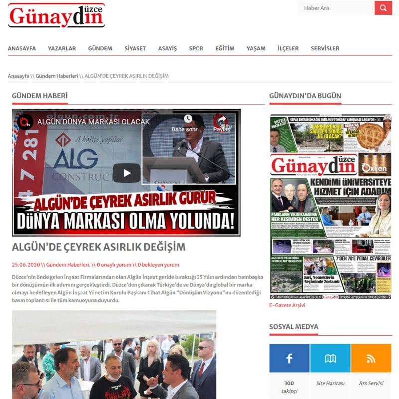 ALGÜN’DE ÇEYREK ASIRLIK DEĞİŞİM 