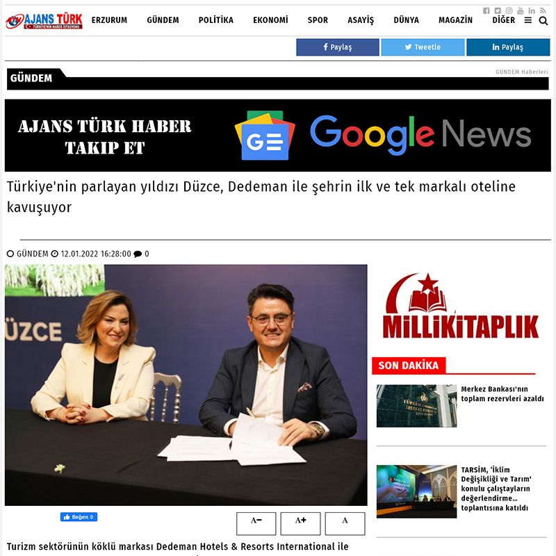Türkiye'nin parlayan yıldızı Düzce, Dedeman ile şehrin ilk ve tek markalı oteline kavuşuyor