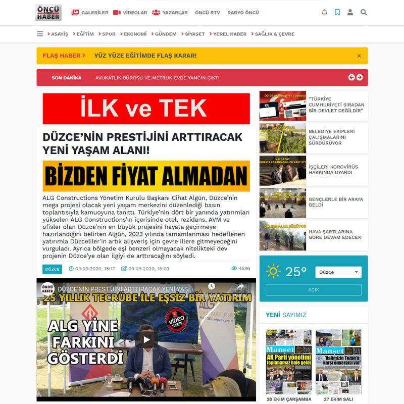 Düzce'nin prestijini arttıracak yeni yaşam alanı!
