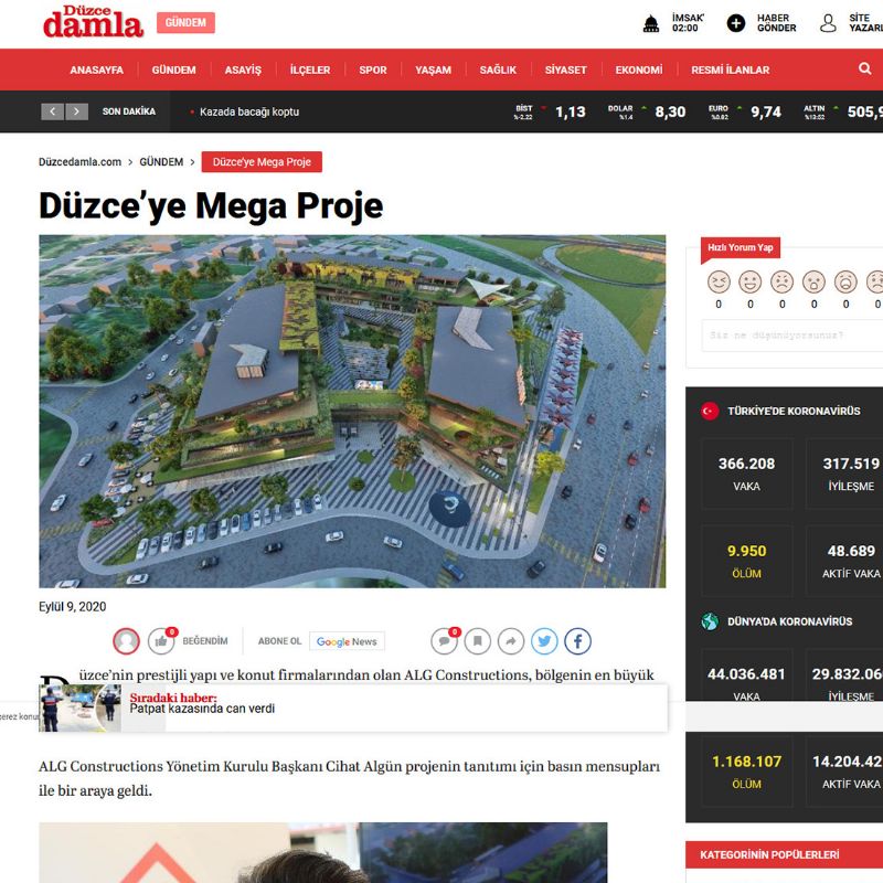 DÜZCEYE MEGA PROJE 2023 TE TAMAMLANACAK 