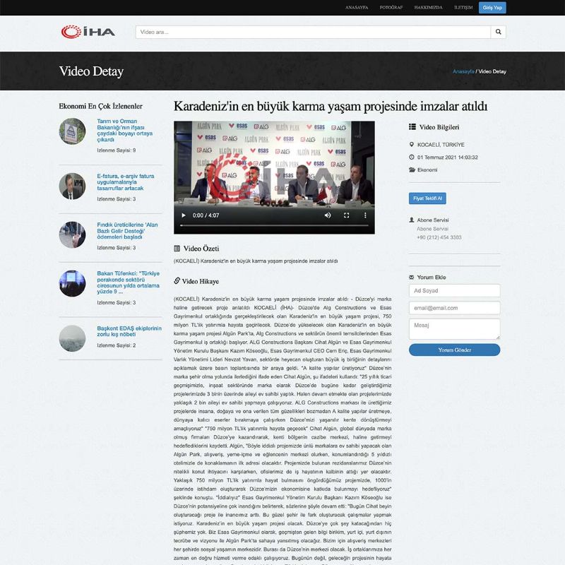 Karadeniz’in en büyük karma yaşam projesinde imzalar atıldı 