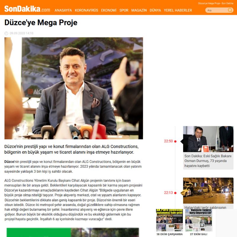 Düzce'ye Mega Proje 