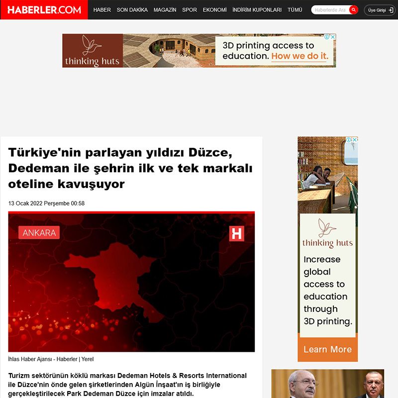  Dedeman ile Algün İnşaat, Park Dedeman Düzce için imza attı 
