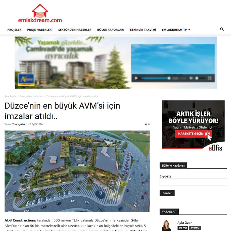  Düzce’nin en büyük AVM’sinin temelleri atıldı.. 