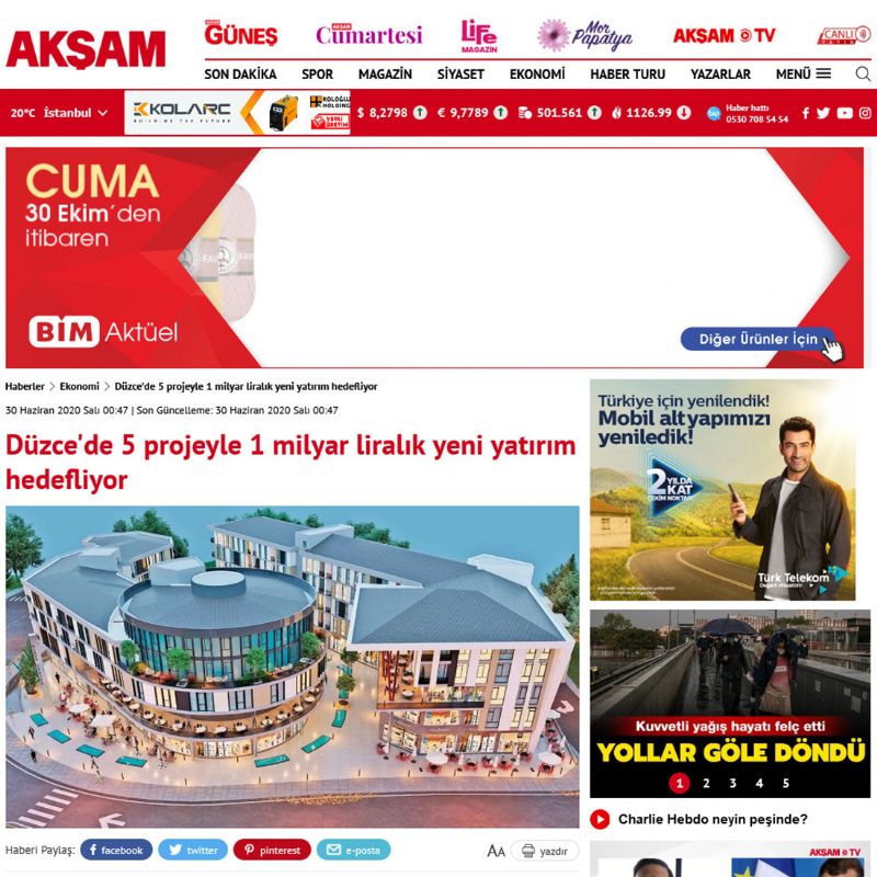 Düzce'de 5 projeyle 1 milyar liralık yeni yatırım hedefliyor