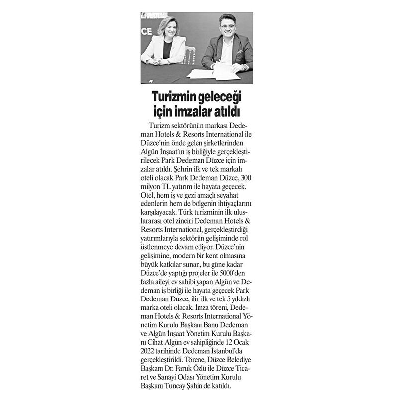 TURİZMİN GELECEĞİ İÇİN İMZALAR ATILDI