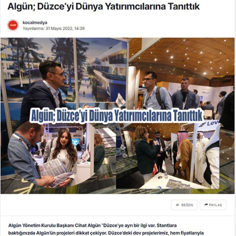 Algün; Düzce’yi Dünya Yatırımcılarına Tanıttık