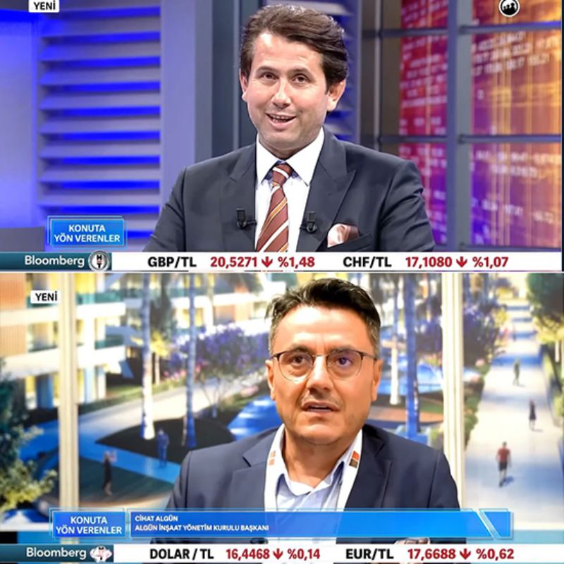 Algün Yönetim Kurulu Başkanımız Cihat Algün, BLOOMBERG TV'de Gayrimenkul Sektörünü Değerlendirdi!